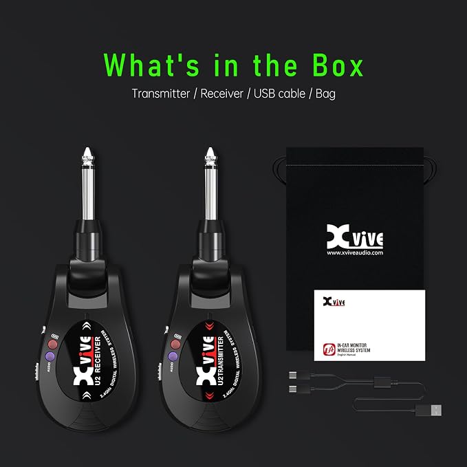 Sistema inalámbrico de guitarra recargable Xvive U2 miniatura 8