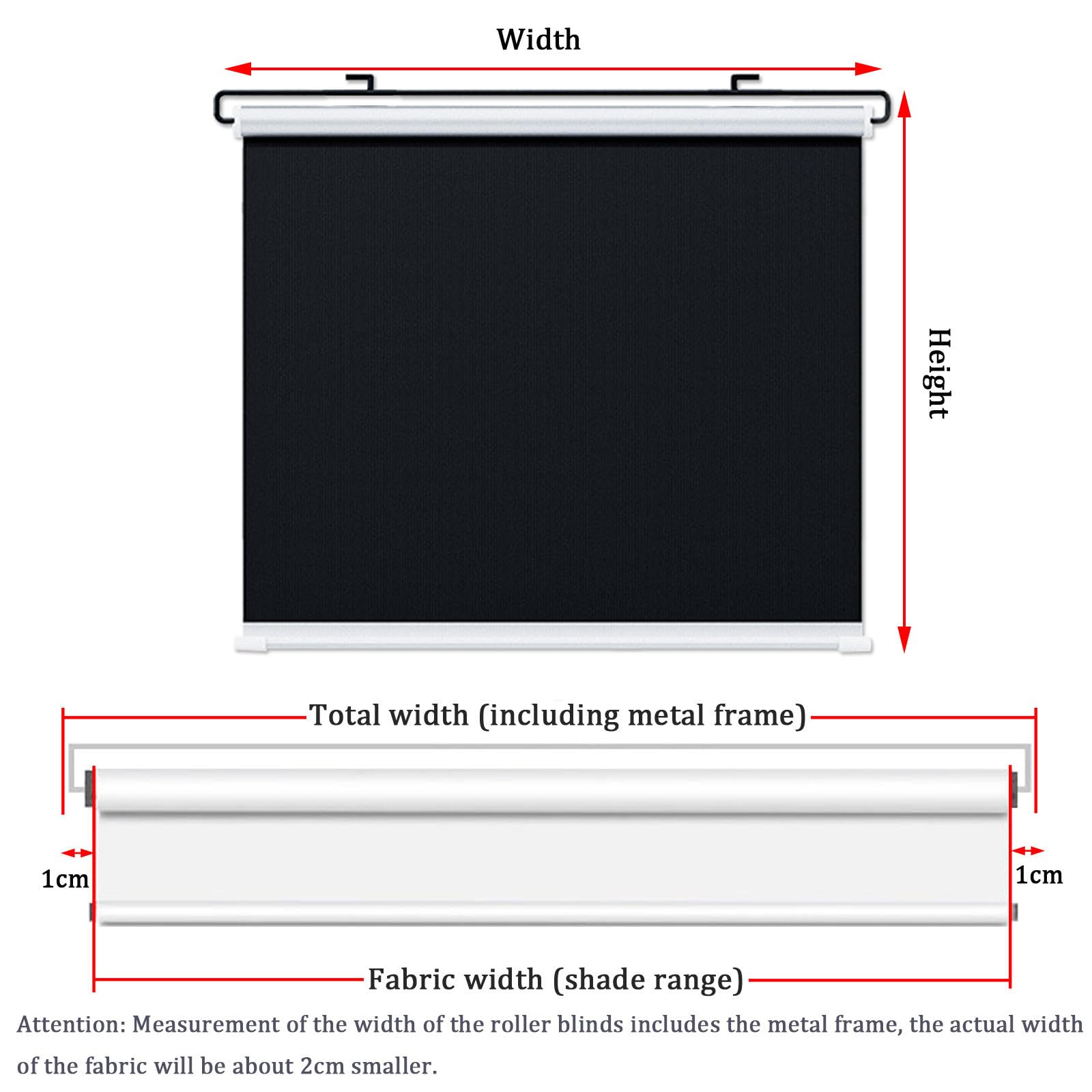 Tenda A Rullo Oscurante 90% Con Ventose | Senza Fori, Retrattile | Per Finestre E Porte, 75x130 Cm, Nero, Protezione UV - 3