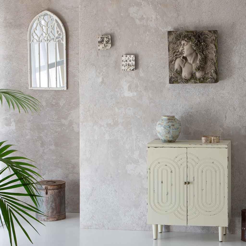 WANDERLUST DECO Espejo de Madera Blanco 40x2.7x80