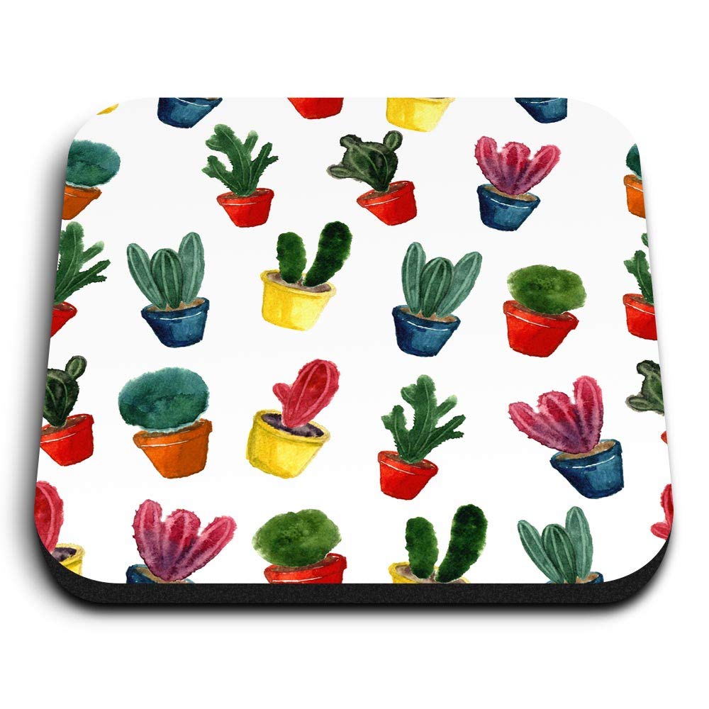 Destination Vinyl Ltd Multicolor 1 X Square Mdf Fridge Magnet - Cute Cactus Plants Cacti Mexico 8193