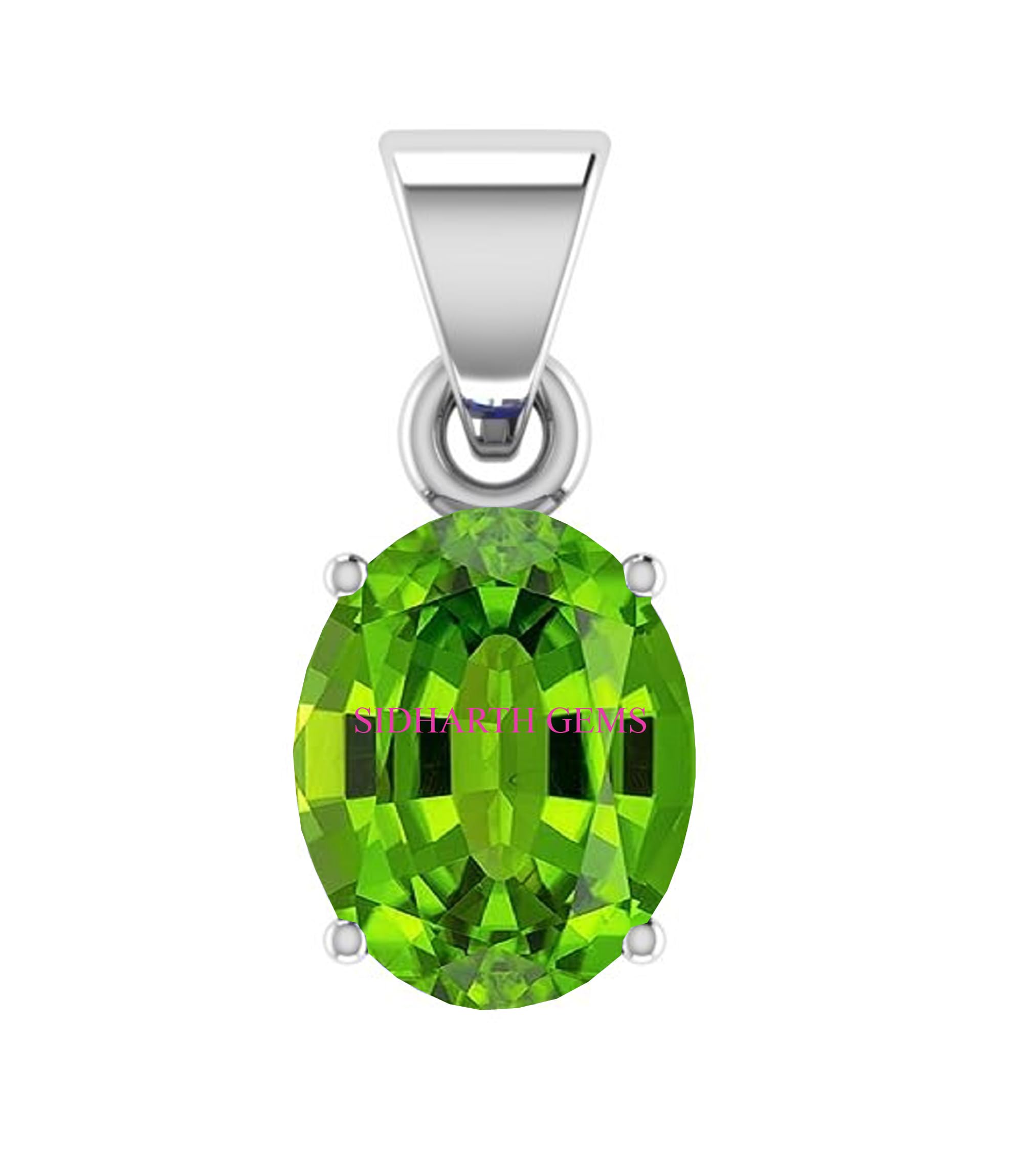 18.00 Crts 19.00 Ratti Natural Peridot Pendant Stone Silver Plated Locket Original Certified Gemstone Lab Tested
