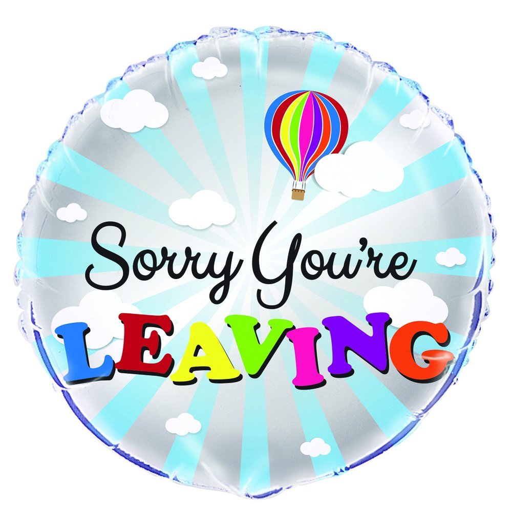 Unique Party 56661-18" Foil Sorry You're Leaving Balloon