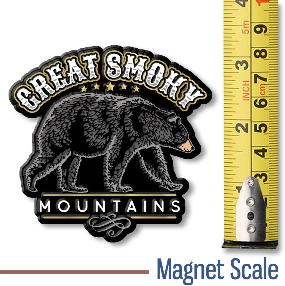 Great Smoky Mountains Black Bear Magnet by Classic Magnets, 3.2" x 3.1", Collectible 3D Rubber Vintage-Style Souvenirs and Gifts Made in the USA image 2