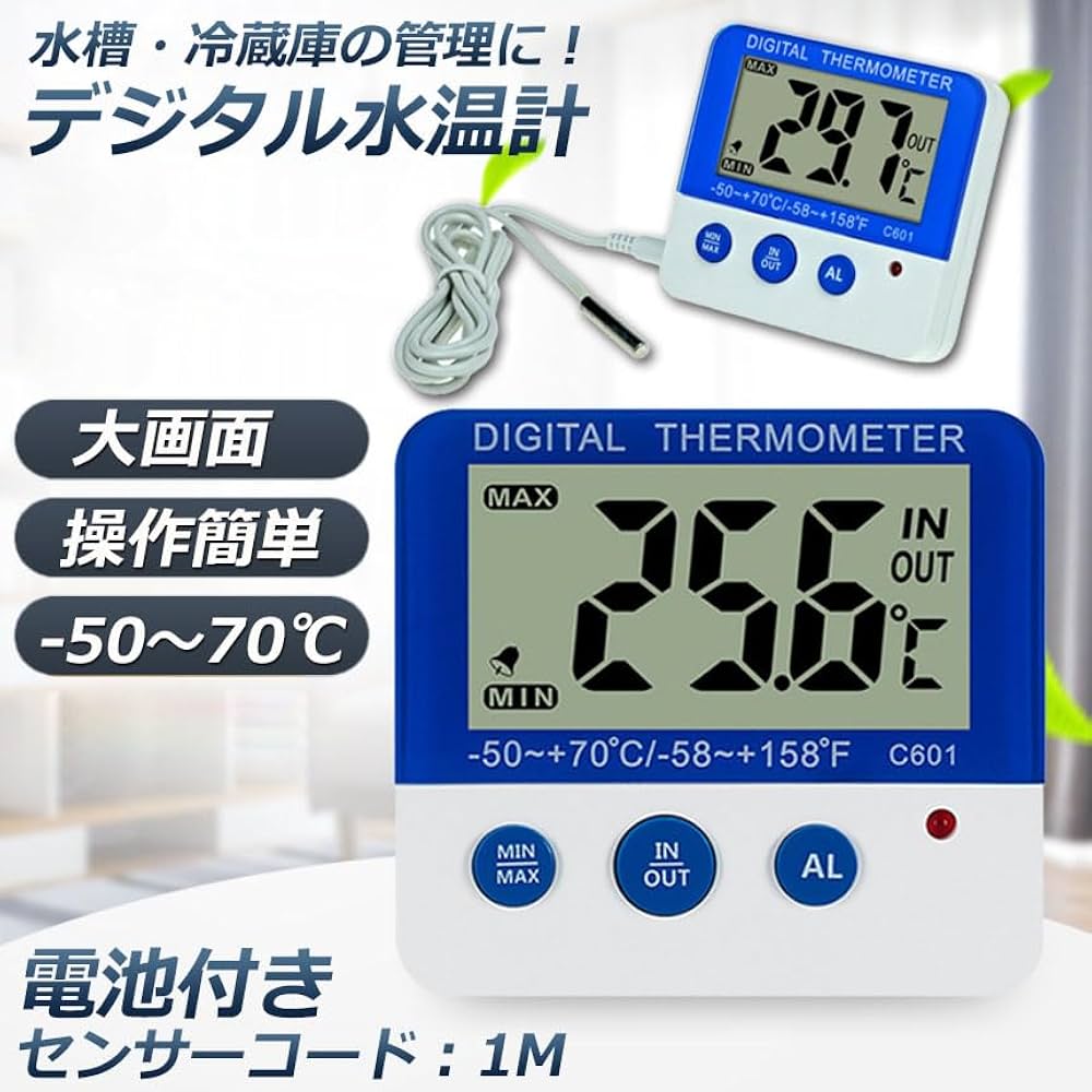 デジタル水温計 Aタイプ 610010 デジタル水温計Aタイプ電源SW付 1個 POSH Faith 【通販