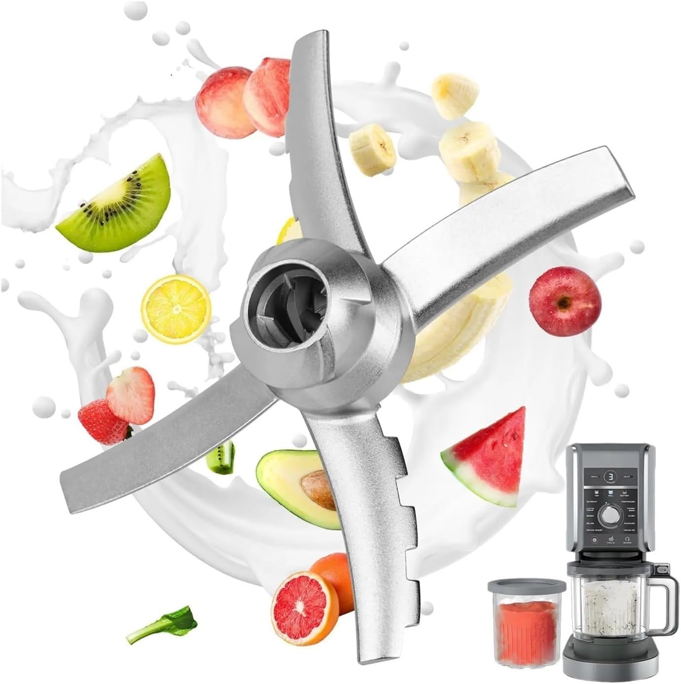 Compatible With Ninja Creami Deluxe Blade Paddle,NC501 NC500 CN501CO Creamerizer Paddle Fit For Creami Blade Replacement Part(NC501 500)