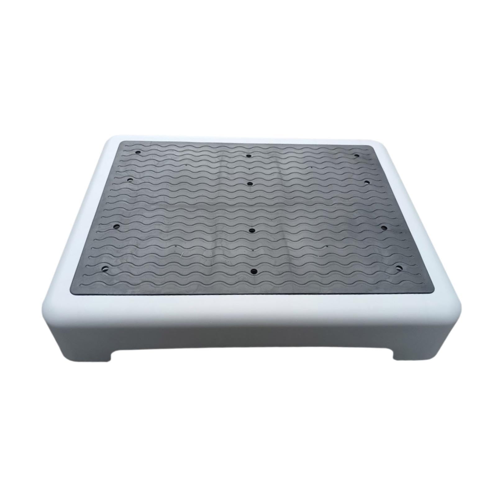 Taburete con Elevada, Antideslizante, con Escalón de Apoyo, Resistente Y Fácil de Usar. Apto para Mayores, Niños Y Adultos, Negro