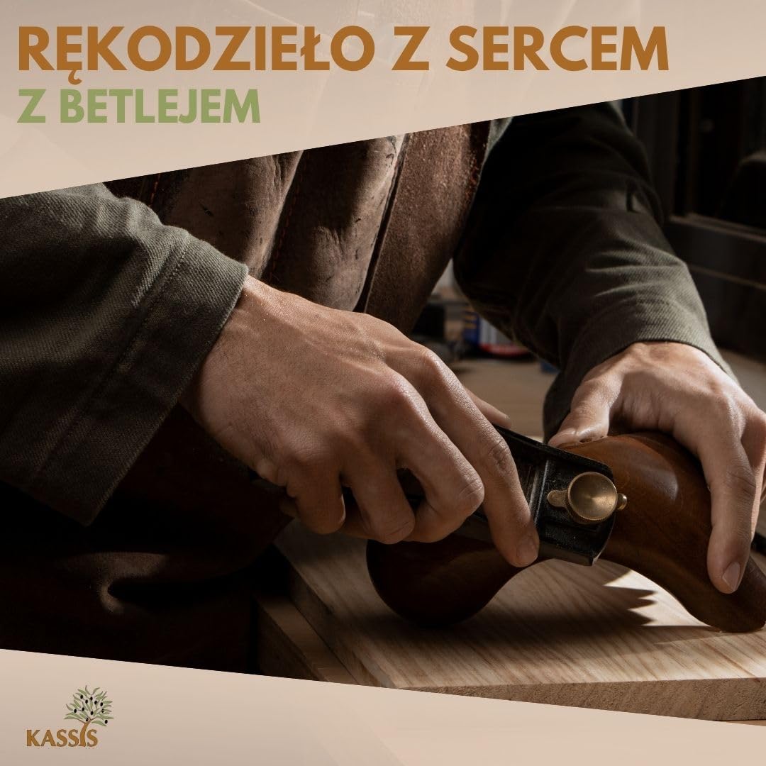 KASSIS ręcznie robiony krucyfiks św. Benedykta - 20 cm krzyż ścienny z drewna oliwnego - trwały prezent na bierzmowanie, komunię i chrzest - dekoracja religijna, błogosławieństwo domu