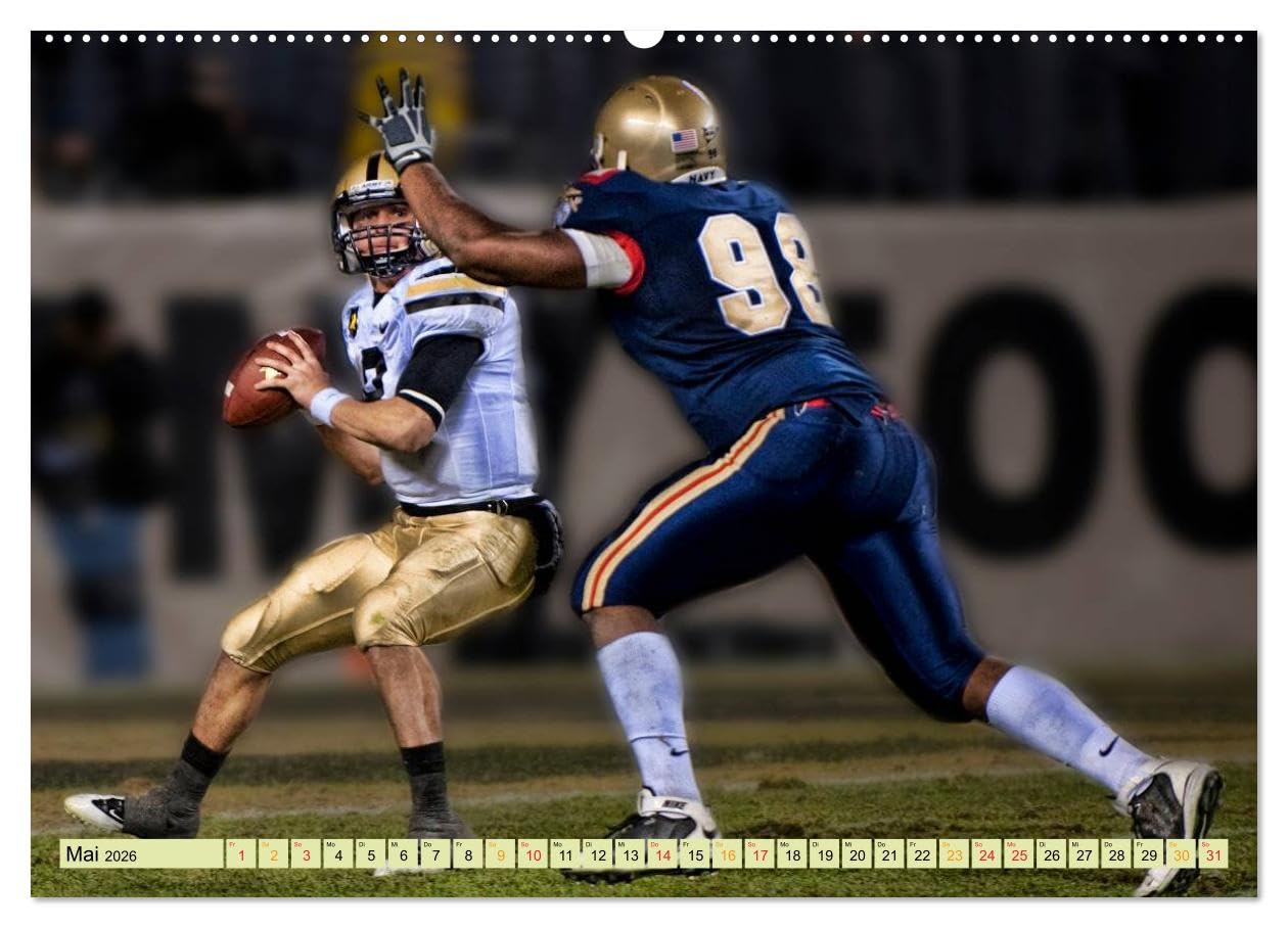 American Football - Taktik und Athletik (Wandkalender 2026 DIN A2 quer), CALVENDO Monatskalender: Teamsport der Extra-Klasse. (CALVENDO Sport)