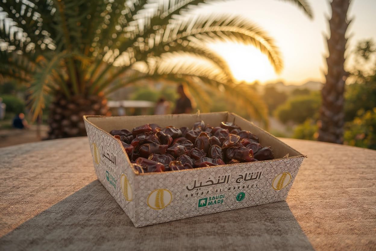 Extra Dry Khudri Dates, 5lb Box, Naturally Sweet Saudi Whole Dates, Firm Texture