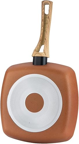 Miniatura 2 de Hamilton Beach HBV111 - Sartén de aluminio forjado de terracota de 11 pulgadas con revestimiento antiadherente con mango de baquelita, cobre