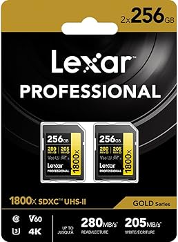 Amazon.com: Lexar Professional 1800X 256GB SDXC UHS-II 2pack