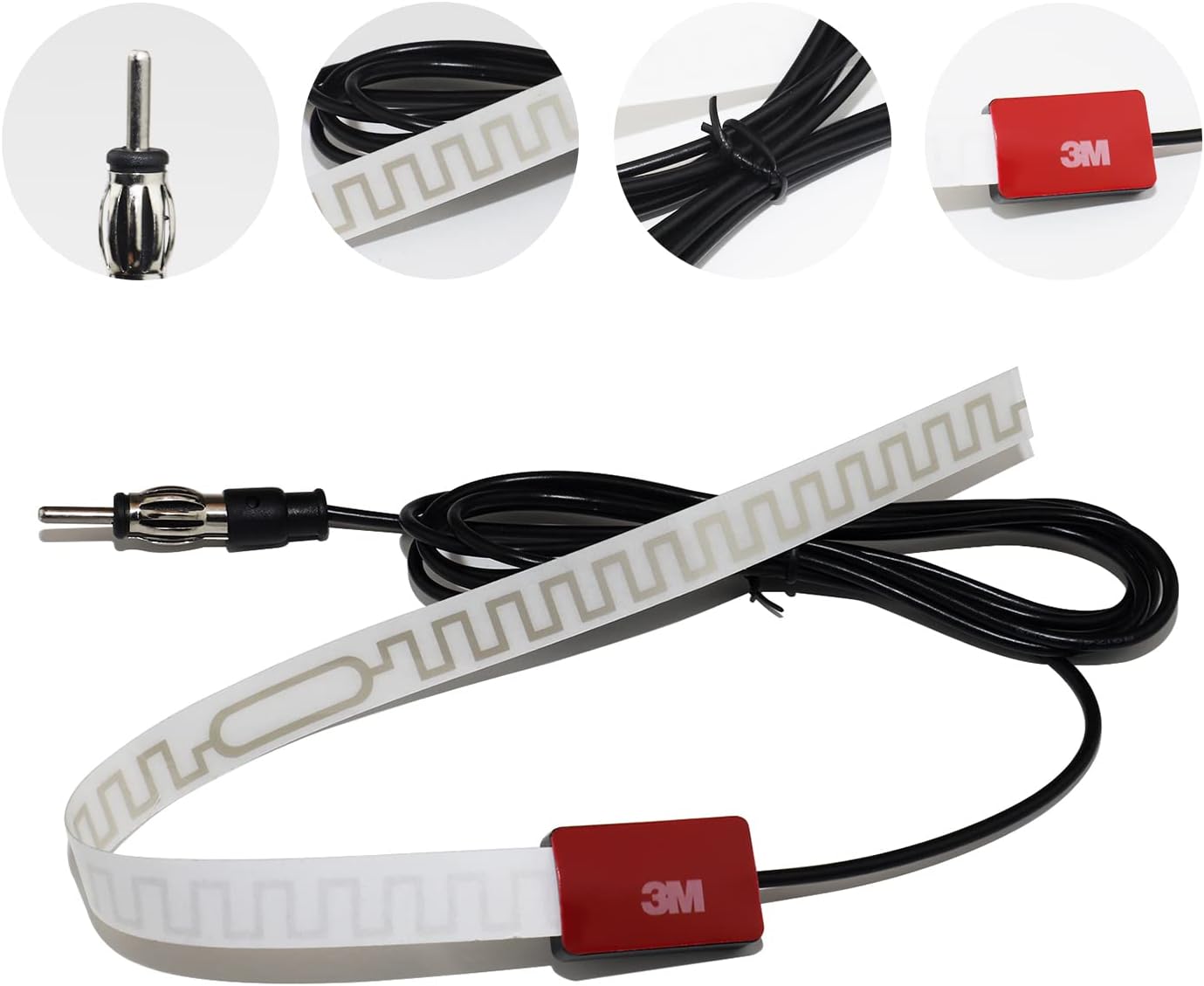 ZHOL New Am/Fm Antenna Car Hidden Windshield Window Glass Adhesive Mount Antenna Aerial for Vehicle Truck SUV Car Stereo Antenna Audio Head Unit CD Media Receiver : Electronics