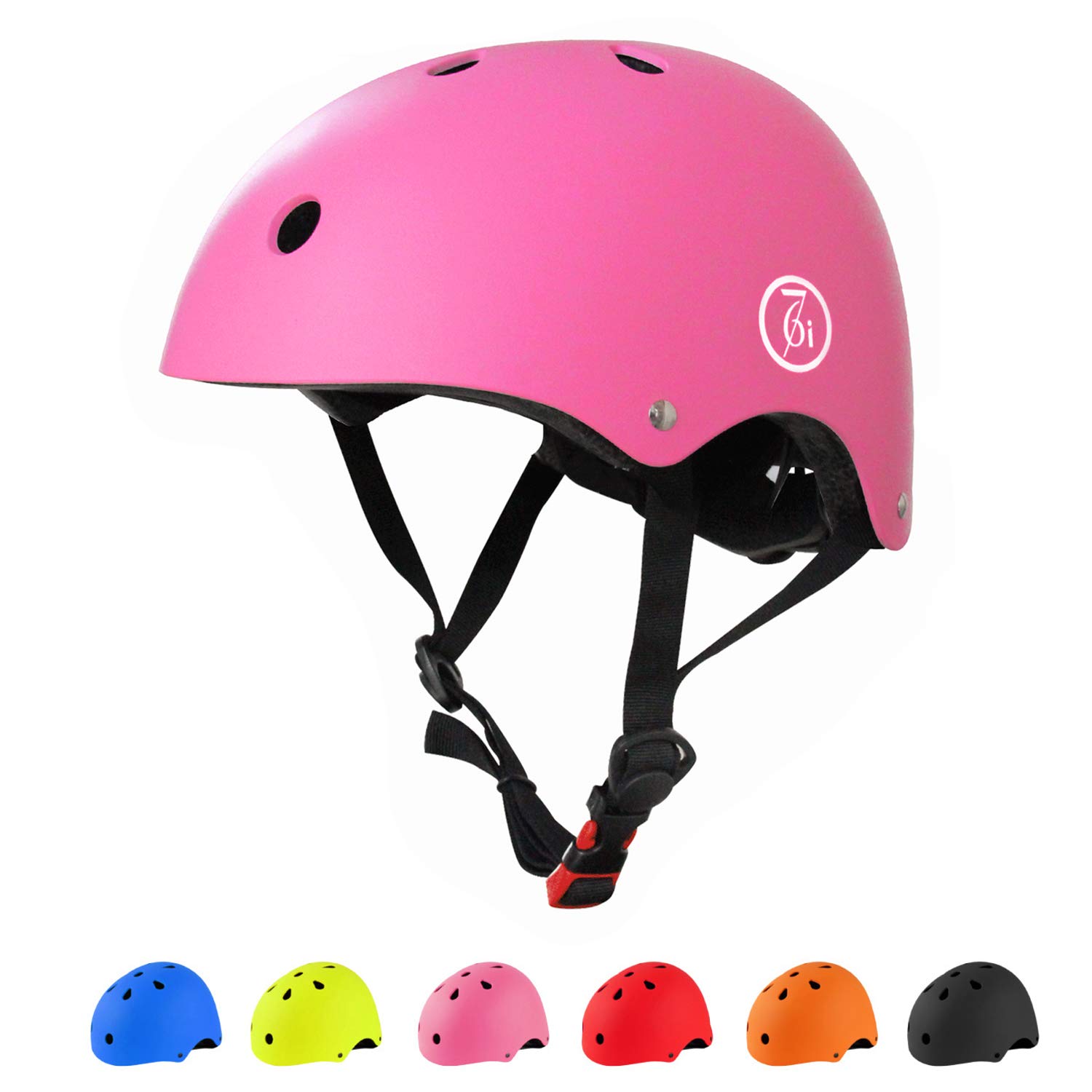 67i67i Skateboard Helmet Adult Bike Helmet CPSC Certified Adjustable and Protection for Skating Helmet Adults Multi-Sports Cycling Skateboarding Scooter Roller Skate Inline Skating Rollerblading (Pink)