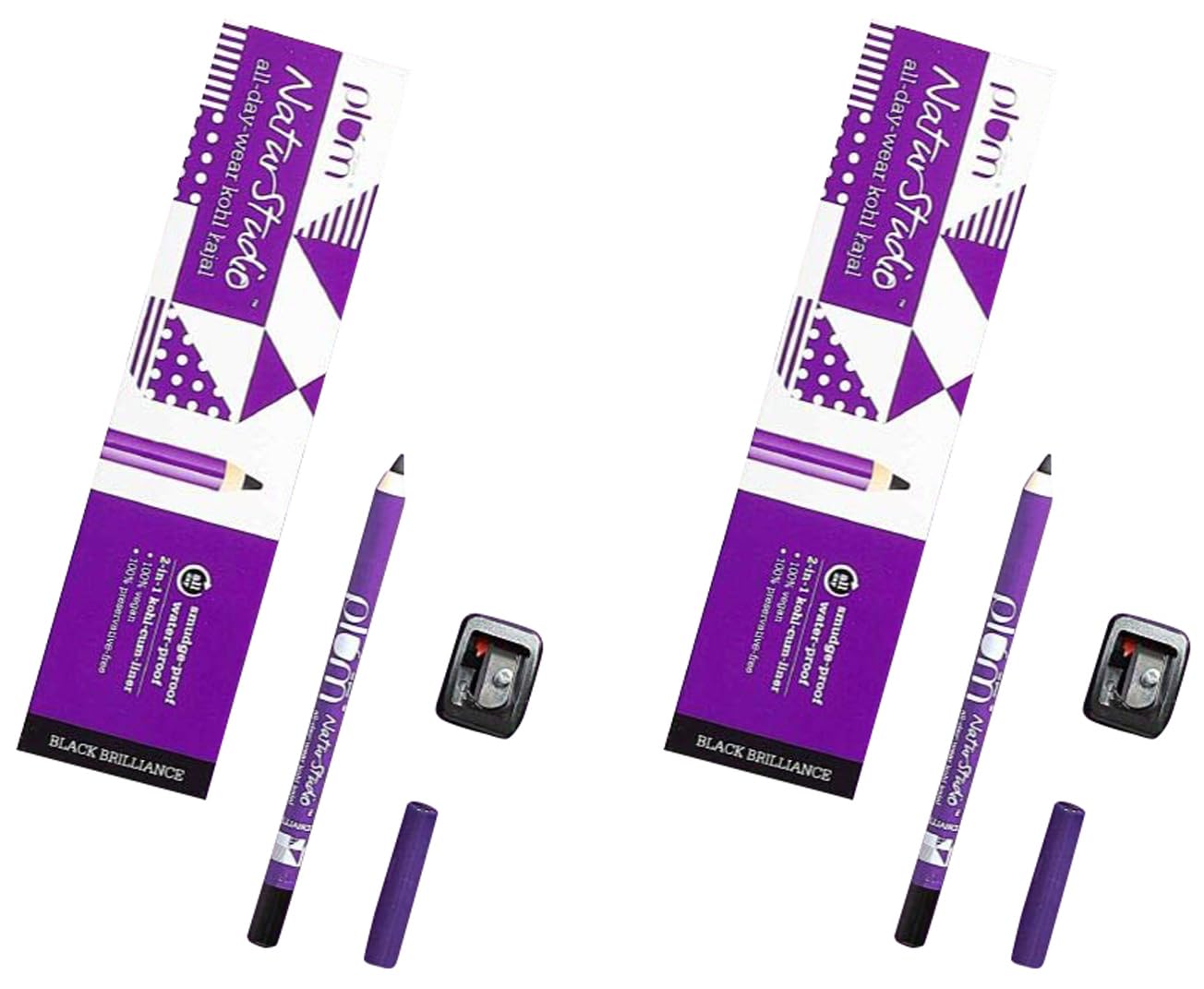 Plum Naturstudio All-Day-Wear Kohl Kajal, Matte Finish Black Brilliance With Free Sharpener, Smudge-Proof, Waterproof, 2-In-1 Eyeliner + Kajal Makeup, 1.2G (Pack of 2)-image-39