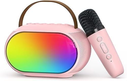 Heroange Máquina de karaoke para niños con doble controlador, juguetes para niñas de 3 a 12 años, micrófono para niños de 3, 4, 5, 6, 7, 8, 9, 10,
