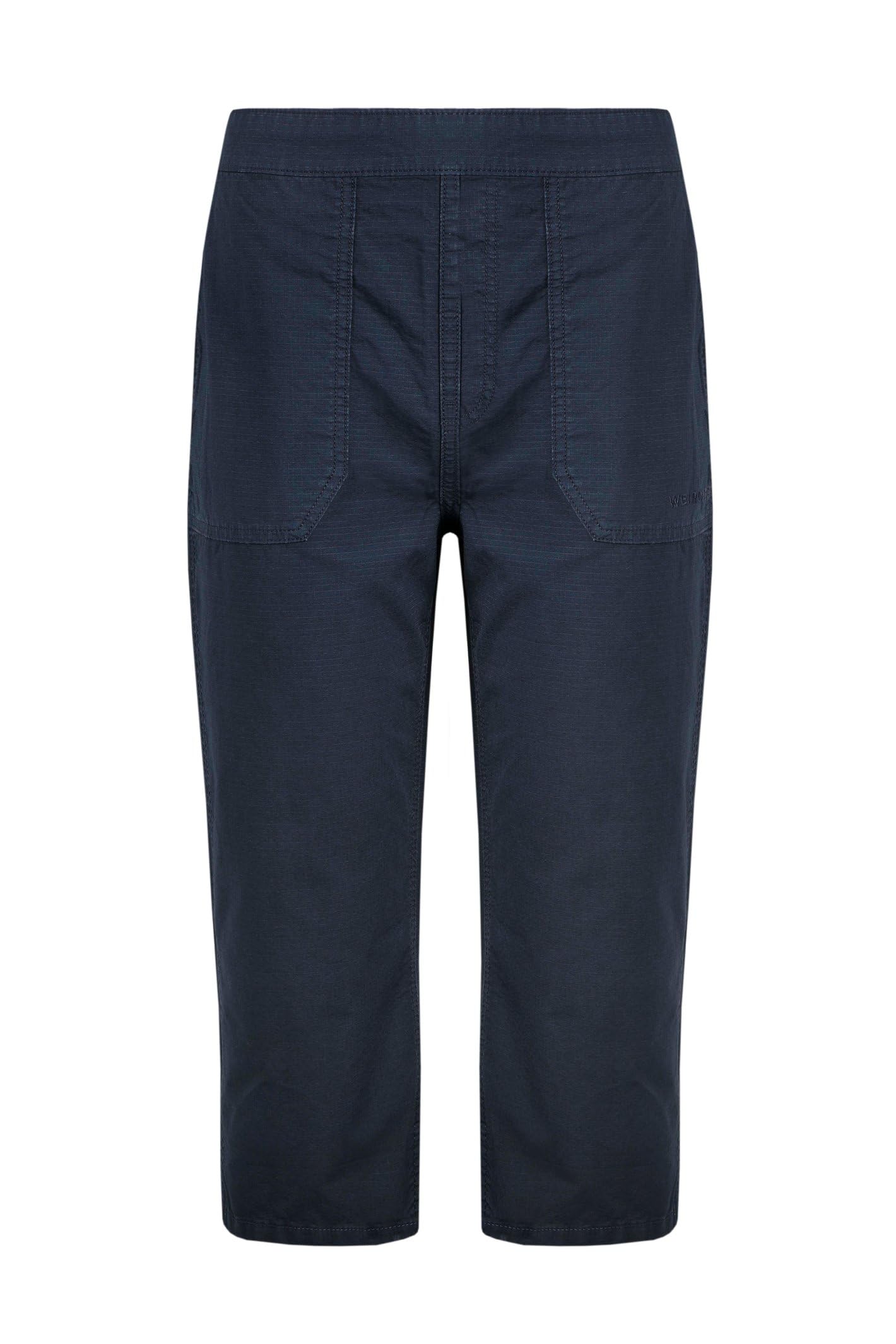 Weird Fish Women's Anyar 3/4 Length Ripstop Trousers in Navy | Size: 10