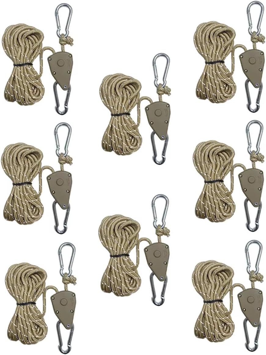 4/8Pcs Reflective Adjustable Rope Fastener, Rope Rollers Adjuster for Safe Tying, Outdoor Camping Tightening Tool with Lock Buckle
