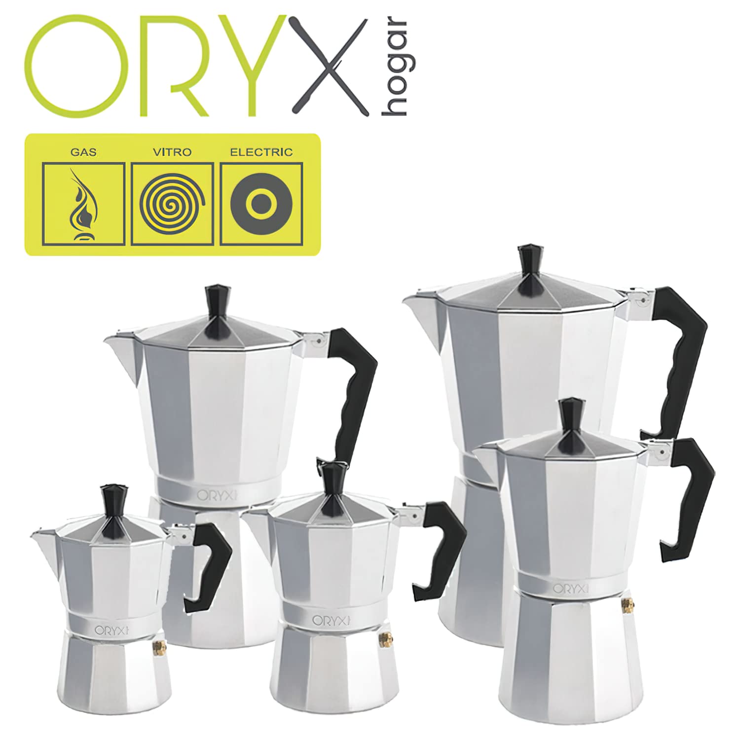 Oryx zaparzarka do espresso z aluminium 12 Tazas (600 ml)