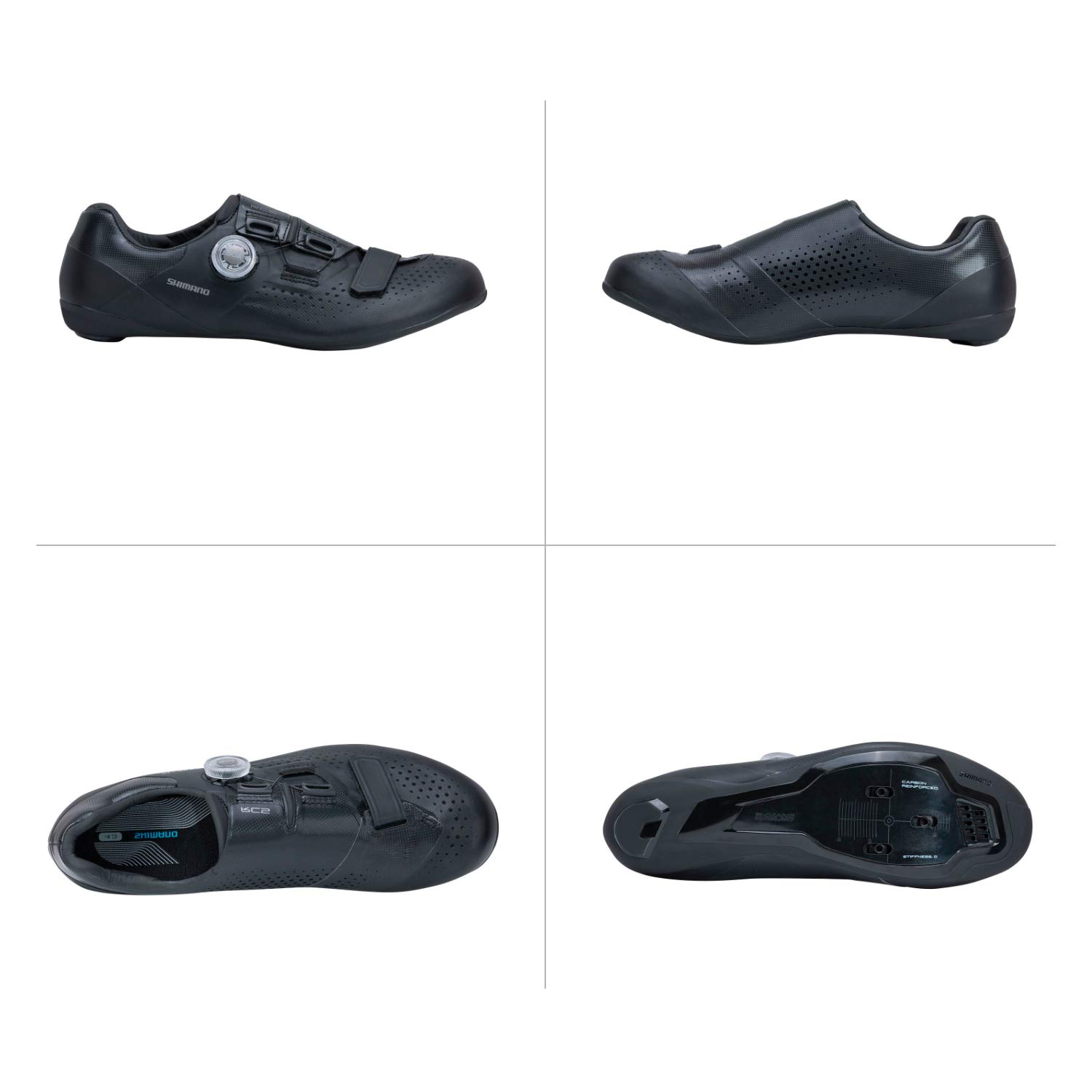Amazon.com: SHIMANO SH-RC500 Zapatos de Bicicletas, Negro, 11-11.5