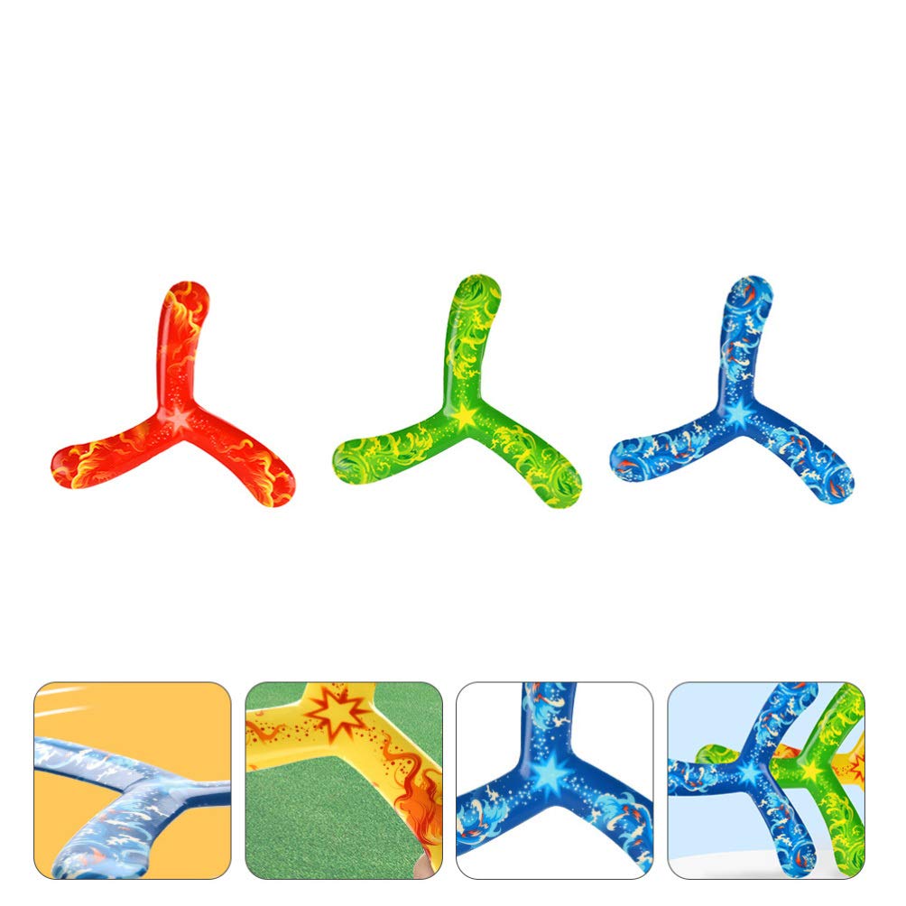 3pcs Bumerang Kinder Zurückkehrende Kids Sports Neue Flying Toy Spiele im Freien Outdoor Spiele Kinder für Anfänger Junge Werfer