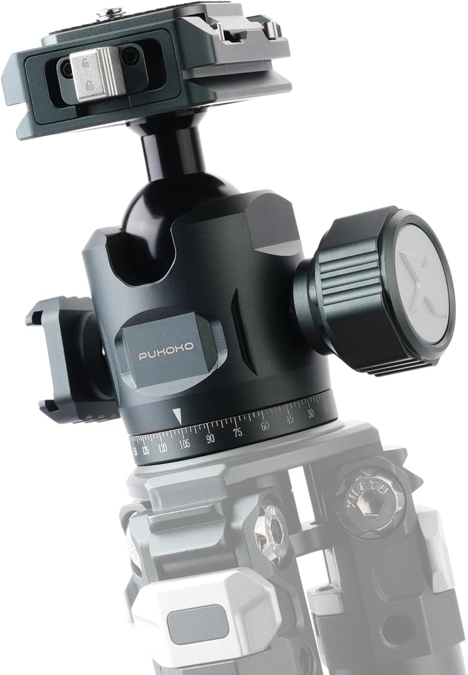 Camera Tripod Ball Head 28mm Metal Panorama Ball Head Compatible with Arca Type Quick Release Plate 1/4" Screw 3/8" Thread Mount Max Load 17lb/8kg Ball Head Mount for Monopod Slider DSLR Camera