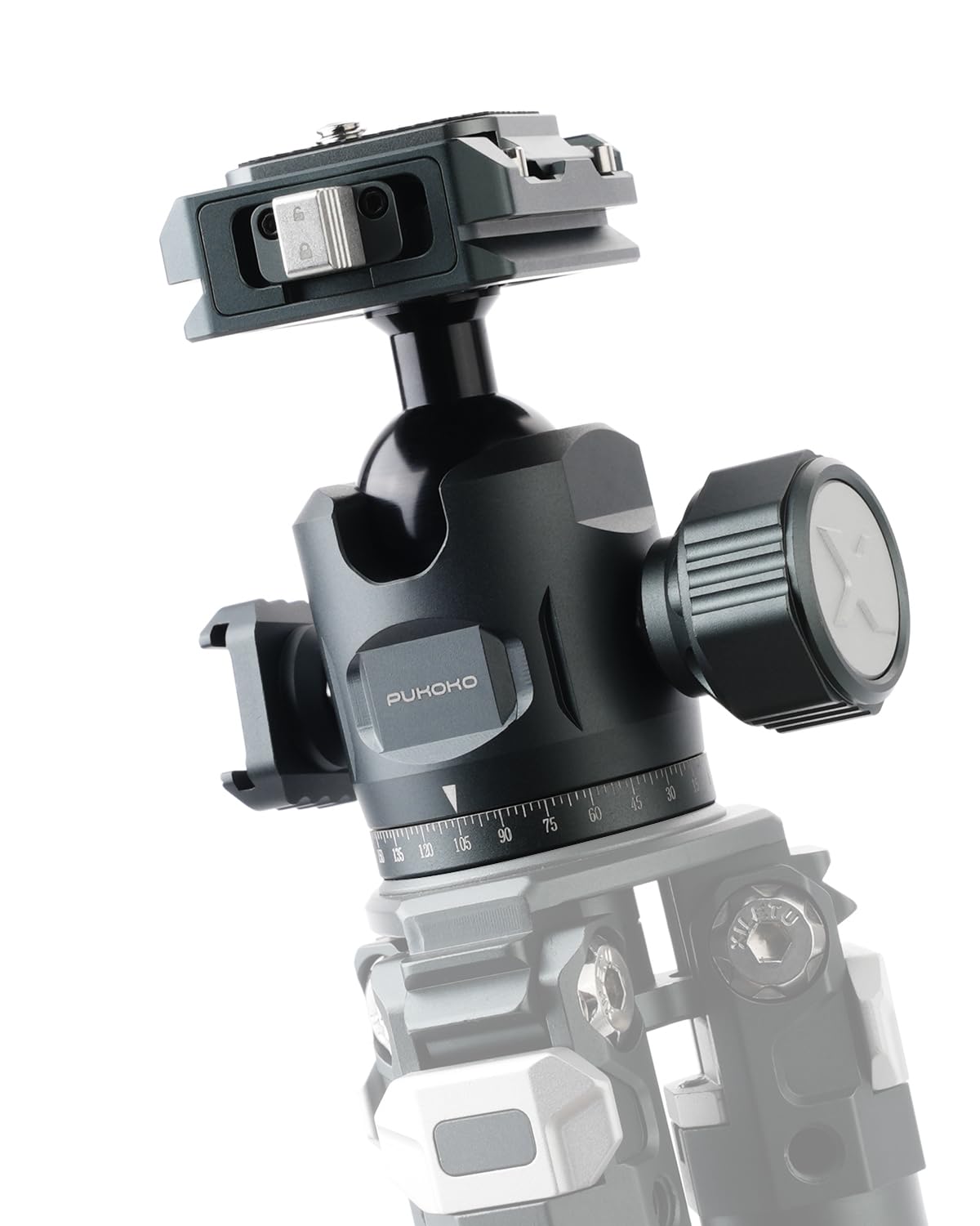 Rotule à 360° Pour Reflex Et Caméras D'action PUKOKO, Compatibilité 1/4'', Serrage Magnétique, Standard Arca Swiss - 9
