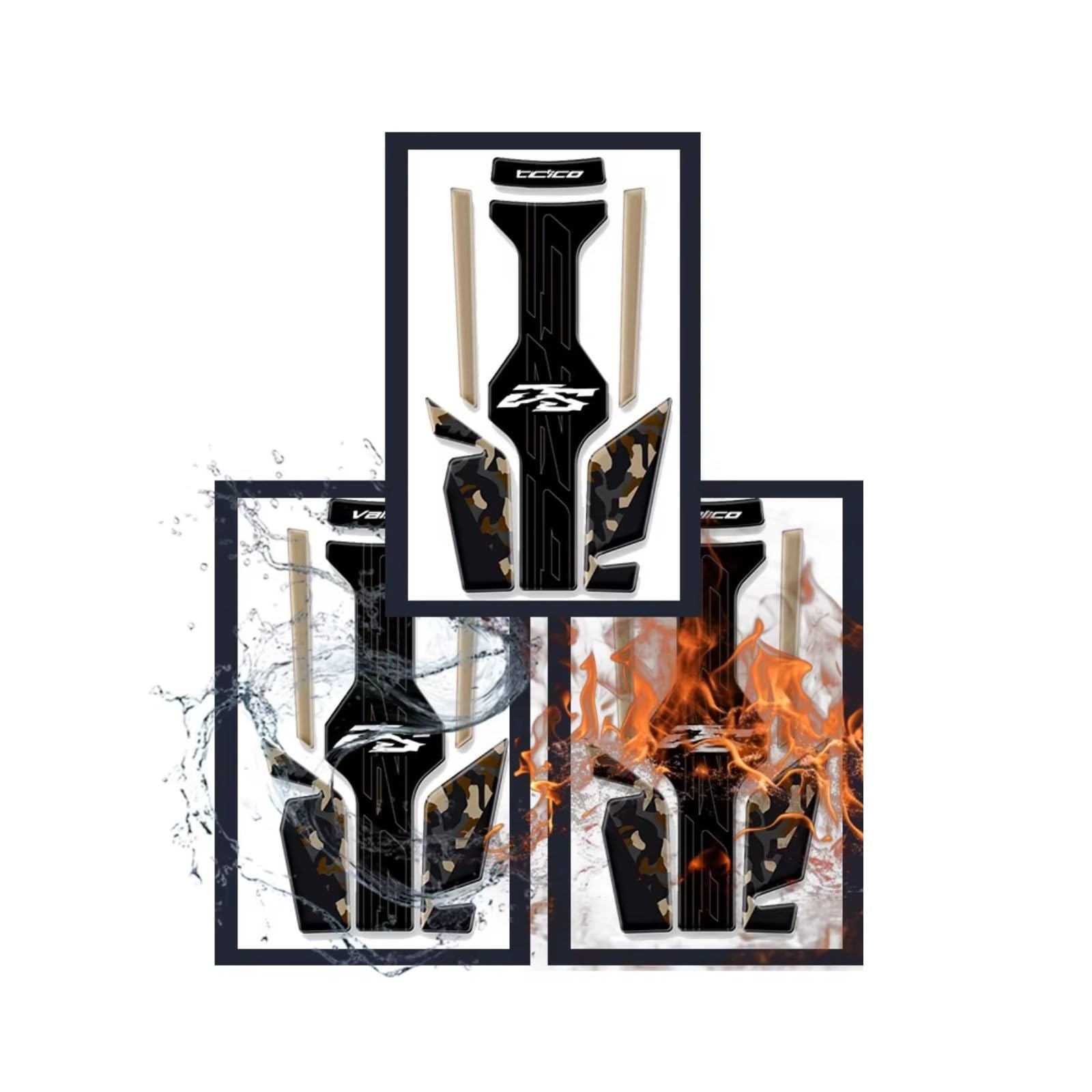 Compatibile Con Voge Per Valico Per DS625X Per DSX625 Per 625DSX Carbon Look 3D Gel Moto Gas Rilievo Carro Armato Protezione Adesivo Impermeabile Antiscivolo Serbatoio(Tank Pad Sand)