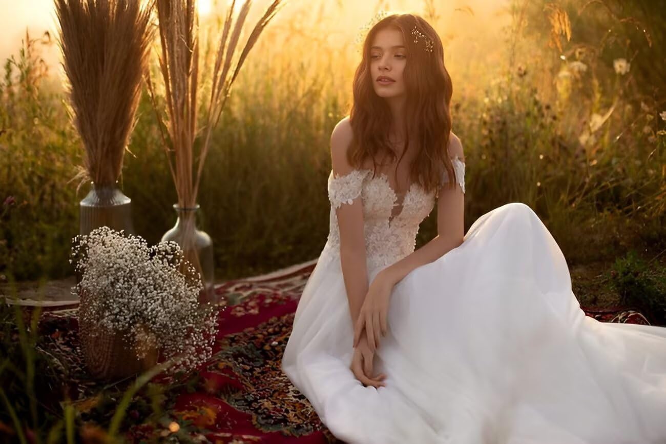 Lace Wedding Dresses for Bride 2025 Long Appliques Mermaid Simple Boho Beach Bridal Dresses for Women - Image 5