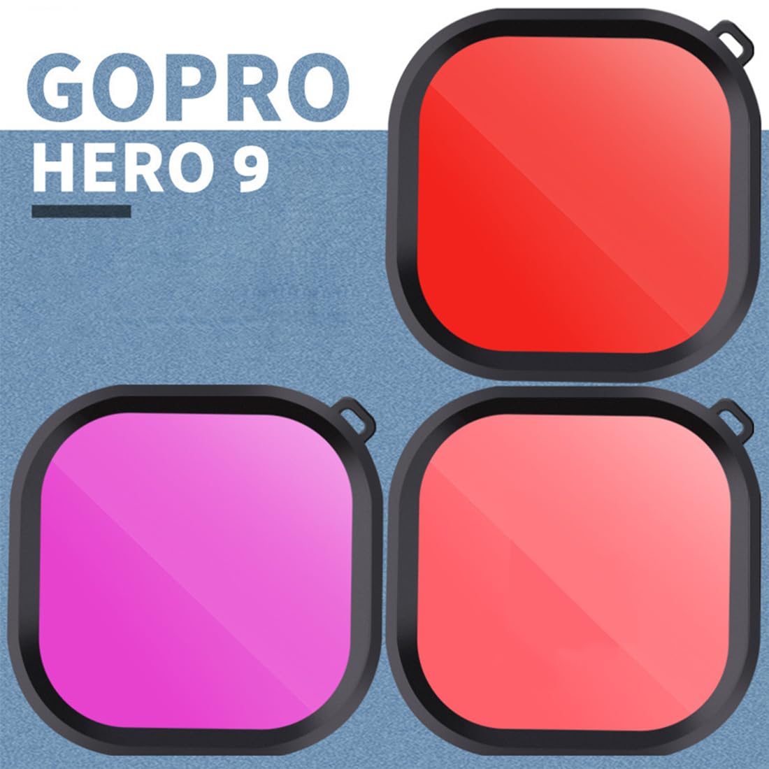 Filtern, 3 in 1 Schnorcheltauchen Unterwasser Rot/Pink/Lila Linsenfilter in Meerwasser & Süßwasser für wasserdichtes Kompatibel mit GoPro Hero 10, 9, 8