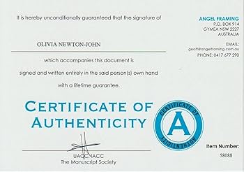 Olivia Newton-John GAIA サイン入り Yahoo!オークション - オリビア・ニュートン・ジョン（Olivia