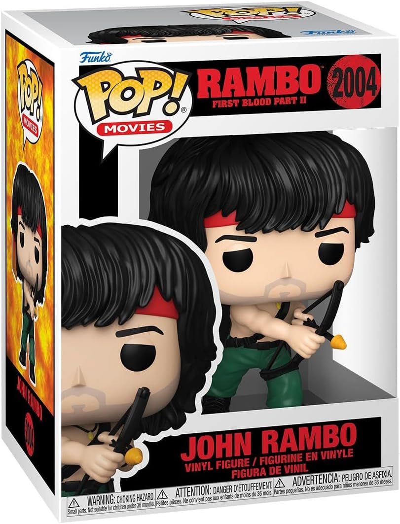 Funko POP! Movies: Rambo - John Rambo with Bow | Official Merch - Collectable Vinyl Figurine for Shelf Display - Birthday Gift Idea for Fans and Collectors