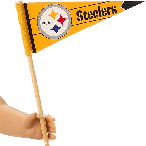 Miniatura 5 de American Girl Pittsburgh Steelers - Conjunto y accesorios para fanáticos de muñecas de 18 pulgadas, negro y amarillo, 6 piezas, a partir de 6 años