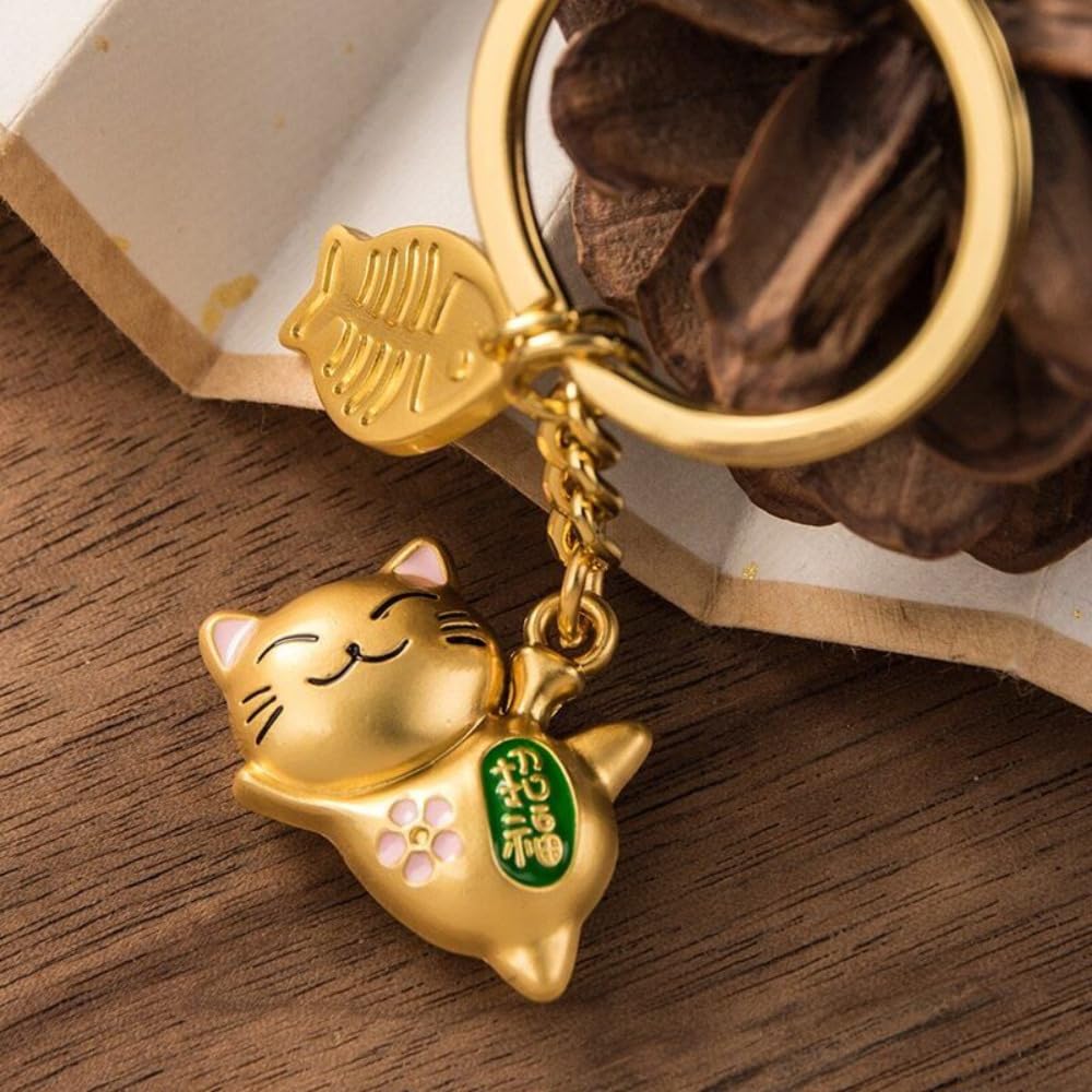 Lucky Cat brelok do kluczy ze stopu akcesoria torby samochodowej