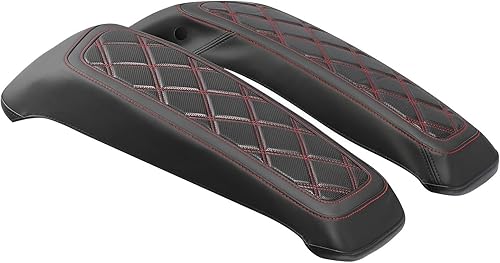 Miniatura 5 de Tapa dura para alforja para modelos Harley Davidson Touring Road Glide FLTRX Electra Glide FLHT Road King FLHR Street Glide FLHX y Tri Glide (rojo)