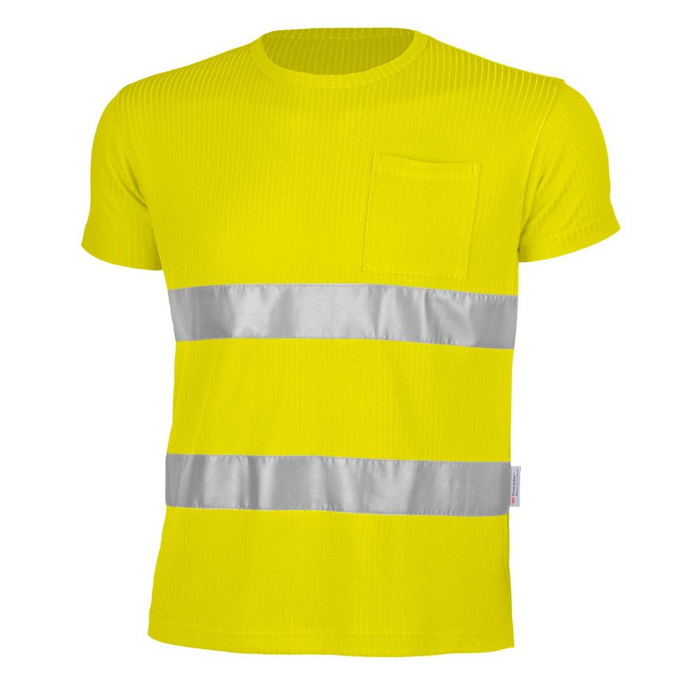Qualitex - Camiseta de alta visibilidad (75% poliéster, 25% viscosa, según la norma EN 471) WARNGELB Talla:medium