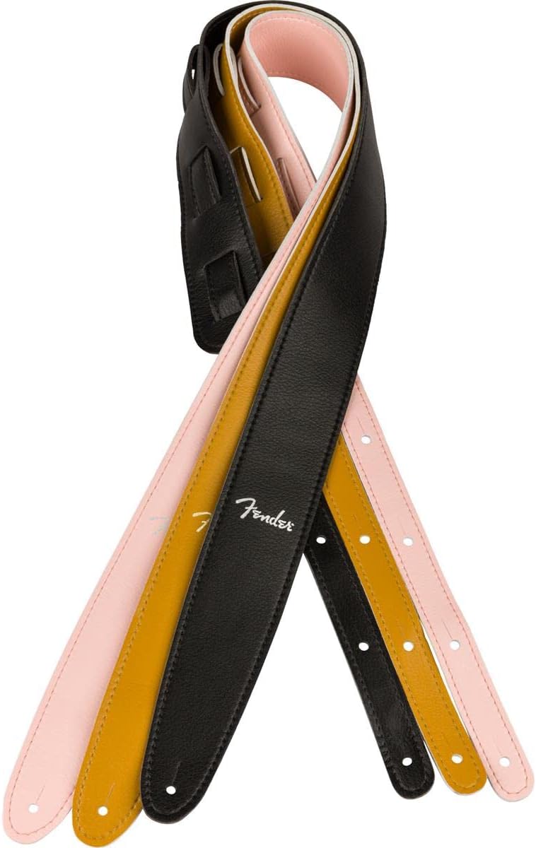Fender Vegan Leather Guitar Strap, 2.5in, Butterscotch