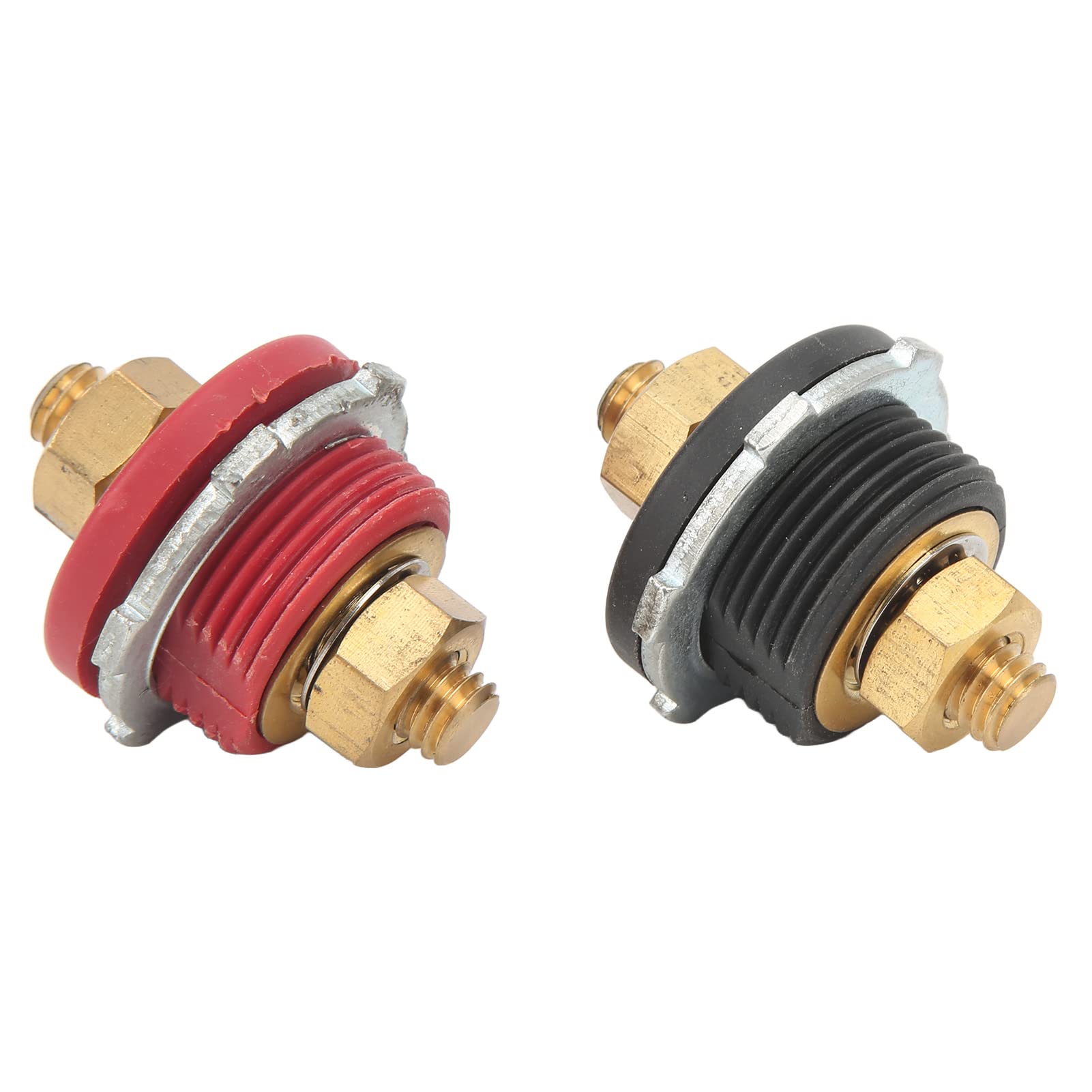 Bediffer Thru Panel Battery Terminal Connector, Positive Negative 250A Rated Current Battery Terminal Stud Good Electrical Conductivity Anti Aging for RVs