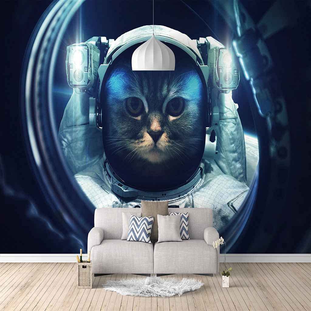 Papier Peint Murale Astronaute Animal 300x210 cm pour Salon