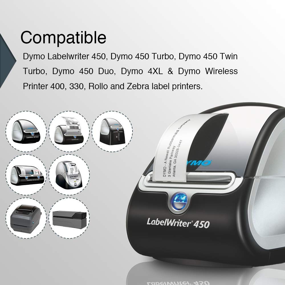 BETCKEY 20 Rouleaux 11352 Étiquettes Compatible DYMO S0722520 25mm x 54mm Pour LabelWriter 450 4XL