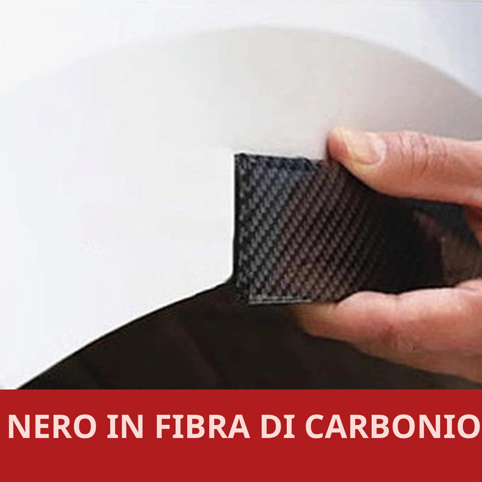 2 pezzi di protezione per cerchioni auto, 1,5 m x 4,5 cm di copertura per cerchioni universale, forma a L, protezione per cerchioni auto decorativa (fibre di carbonio)