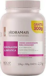 Creme Massagem Drenagem Hidramais - Deslizamento Profissional 1.8 KG + 300G - Corporal Desodorante Não Oleoso