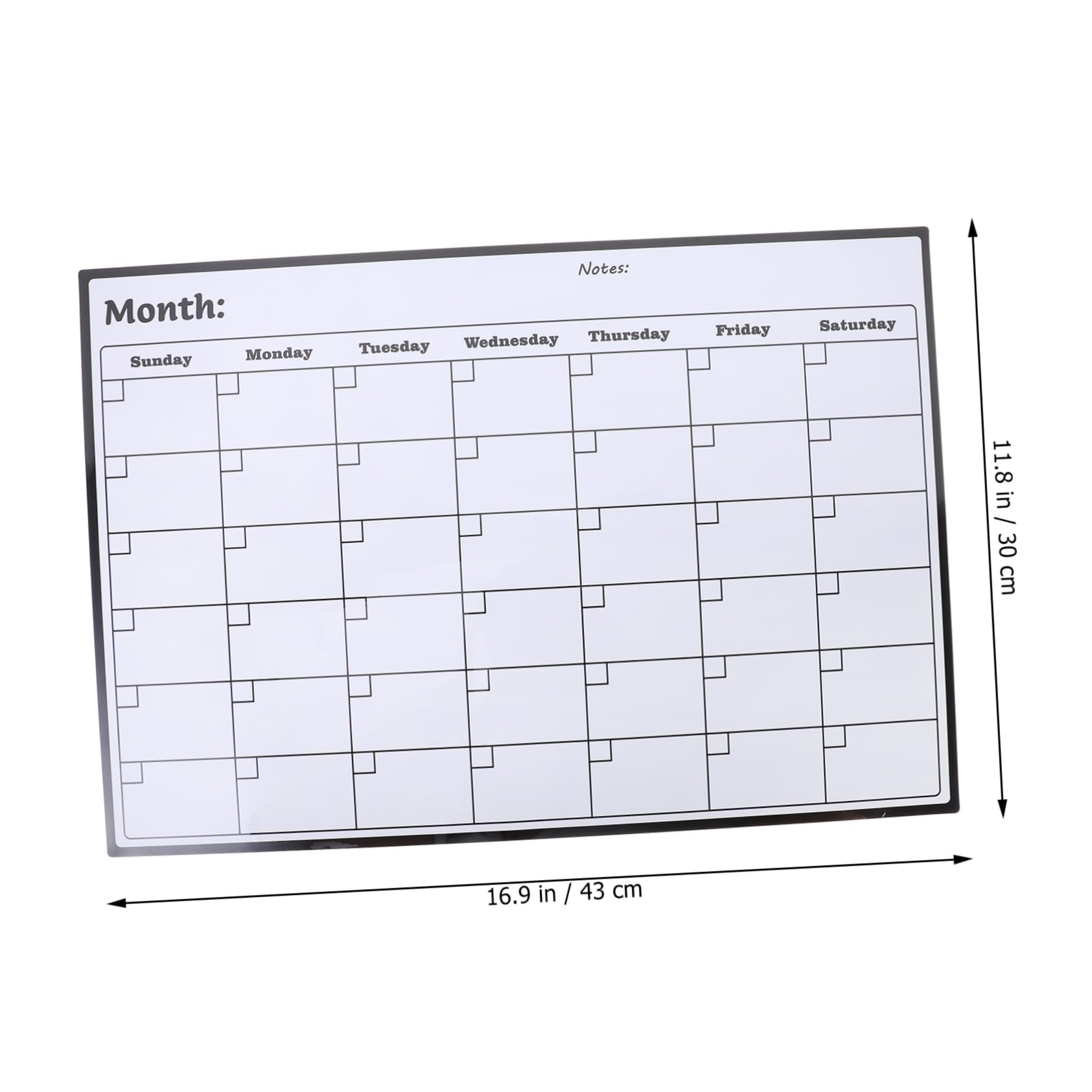 STOBOK Calendario Magnetico Mensile Per Frigorifero A3 - Lavagna Bianca Confezione Da 5 Cancellabile