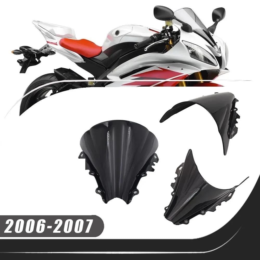 Do Motocykla Yamaha YZF-R6 2006-2007 Owiewki Szyby Przedniej Przedłużenie szyby motocykla