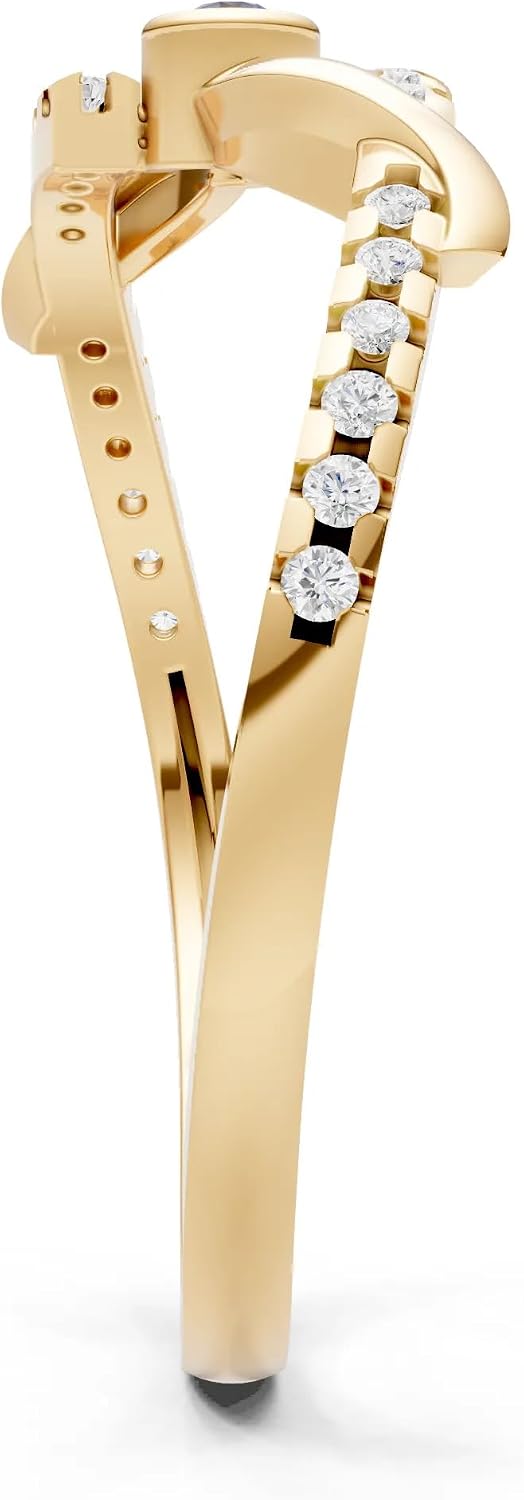 PEORA Round Cut London Blue Topaz Stackable Band Available in Solid 10K, 14K or 18K Ring – White, Yellow or Rose Gold