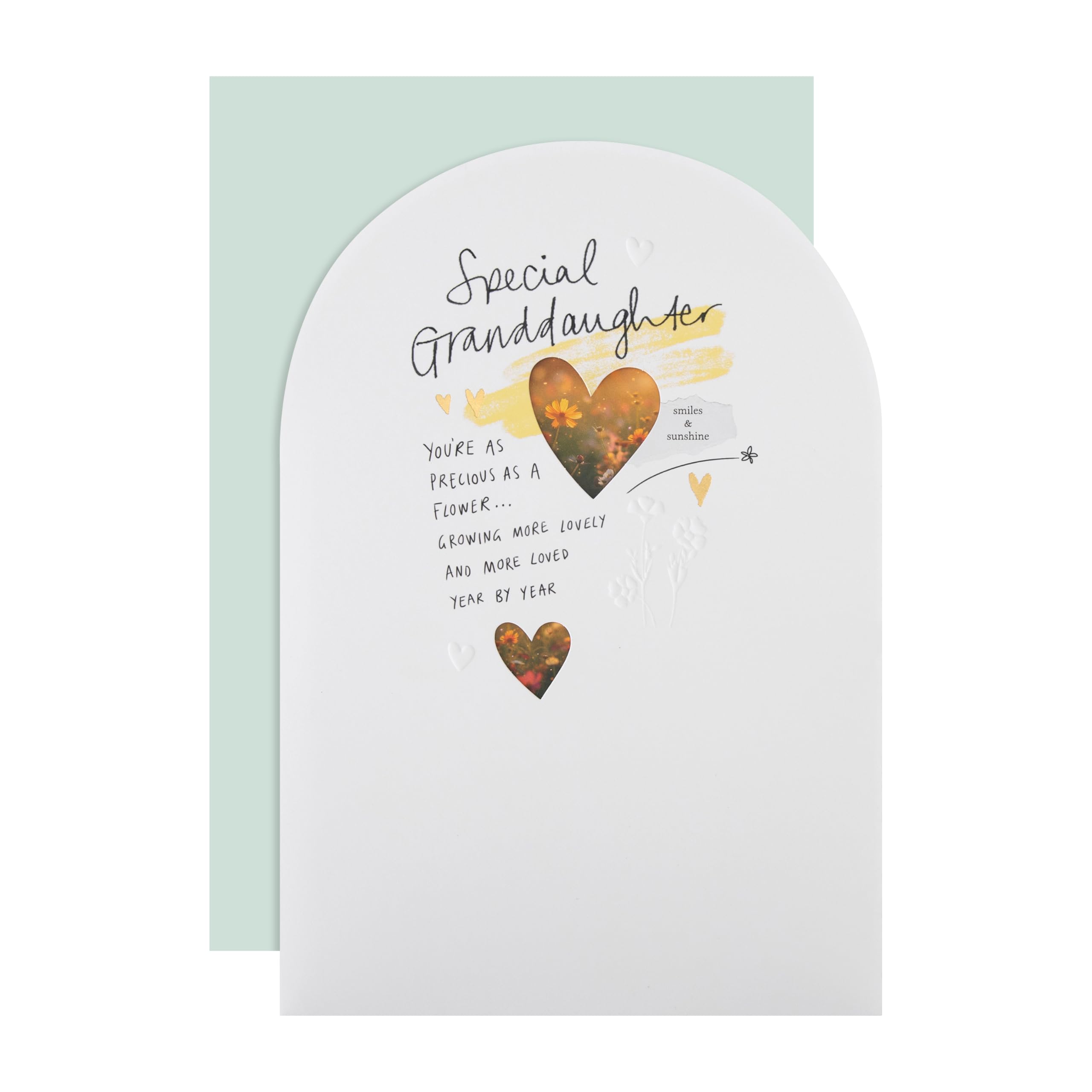 Hallmark Birthday Card for Granddaughter - Floral Heartfelt Verse