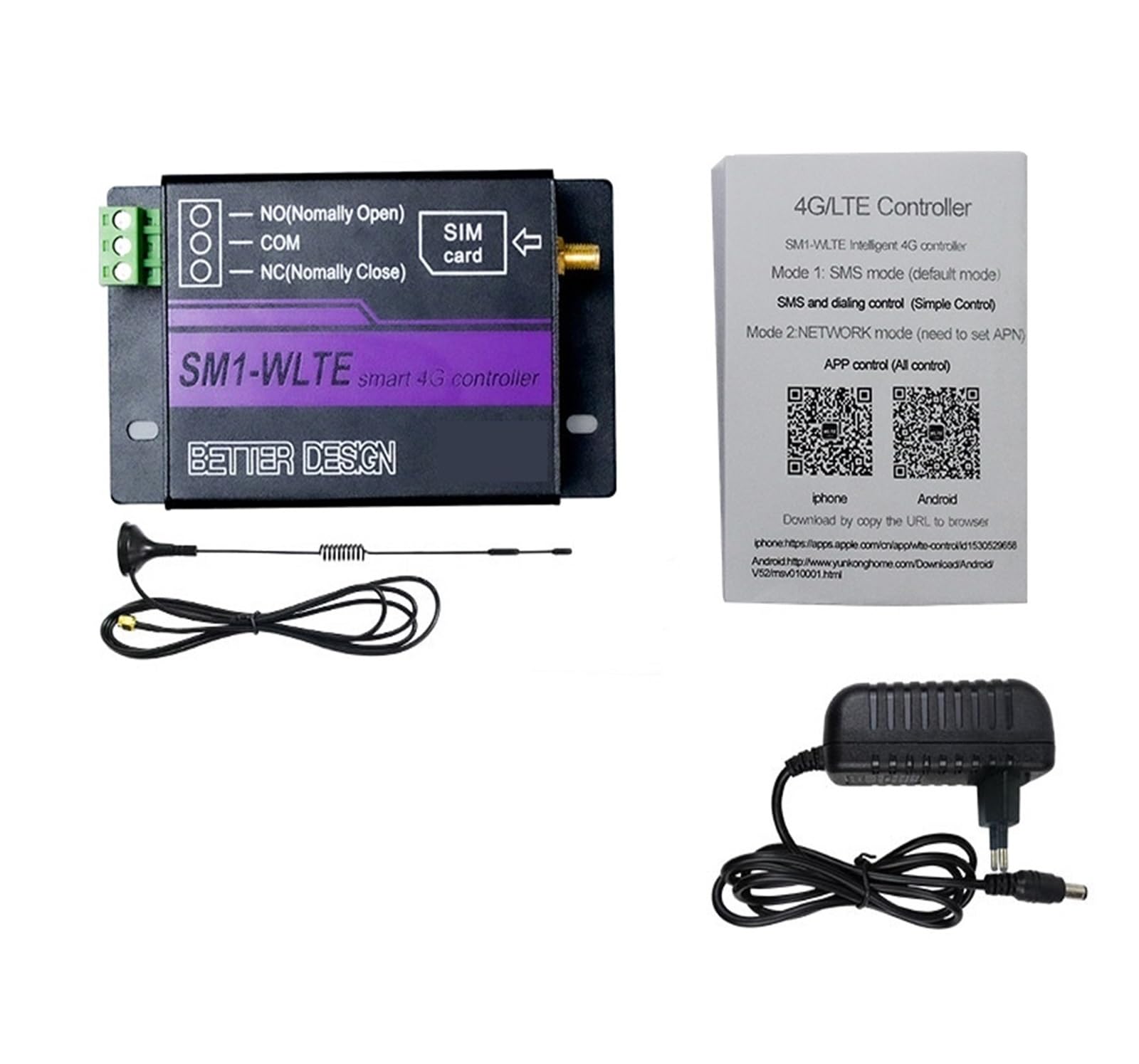 Application contrôle Web pour ouvre-porte coulissante et relais intelligent GSM