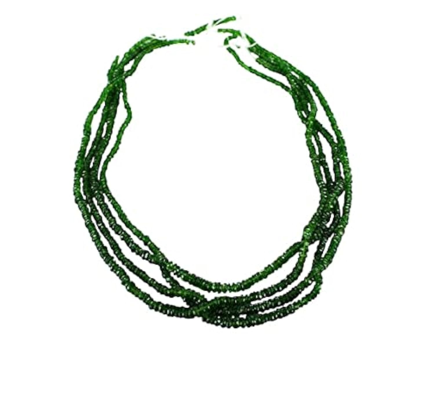 Chrome diopside beads en rondelles facettées 3-5mm pour création de bijoux fins
