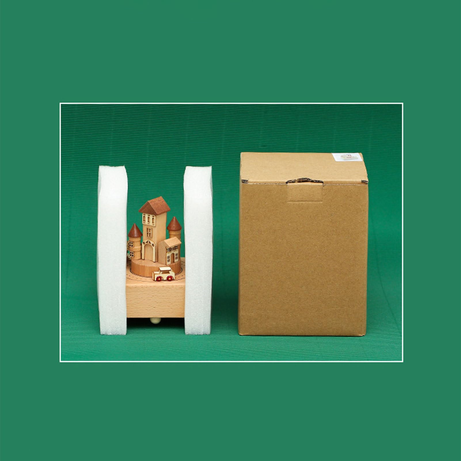 de música de Navidad, musical de madera, de música, tren magnético | decoración navideña, artesanía de escritorio, de música con tren móvil, ligera, para interiores, coleccionable