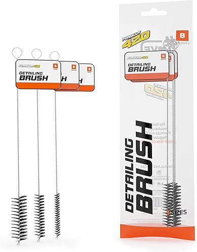 Formula420 Juego de pinceles para detalles, 3 tamaños, paquete de cepillos de limpieza, accesorios de fórmula 420 (juego de 3 piezas)