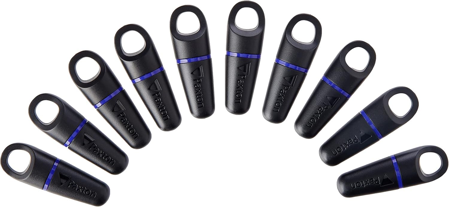 Paxton Net2 Proximity Key Fobs, Blue Band, Box of 10